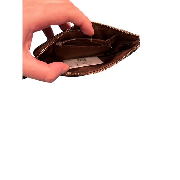 Coach Corner Zip Wristlet in Signature Canvas in KHAKI - Picture 5 of 5